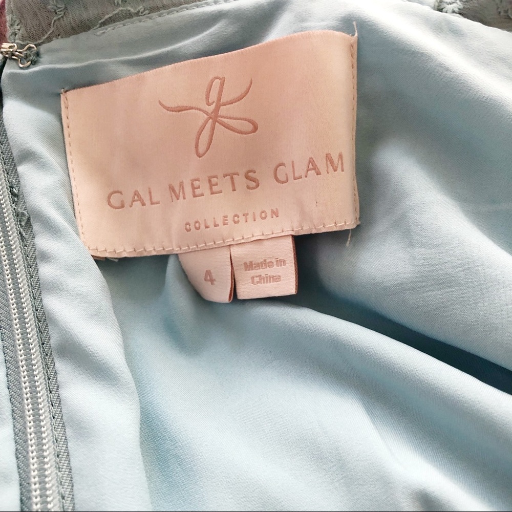Gal Meets Glam Collection Blue Helena Ruffle Dress - Picture 11 of 12